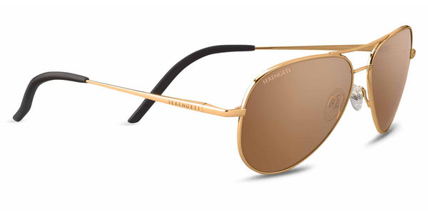 Serengeti Carrara Small 8551 Shiny Bold Gold Polarized Drivers