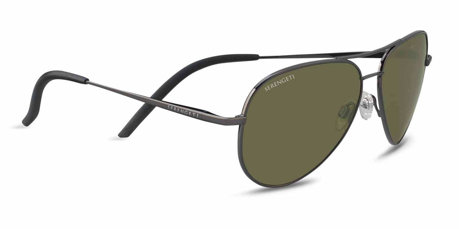 Serengeti Carrara Small 8554 <span>Shiny Gunmetal Polarized 555nm Photochromic Lenses</span>