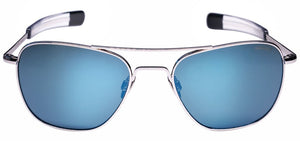 Randolph Aviator White Gold Sunglasses<span>-Polarized Cobalt & American Grey</span>