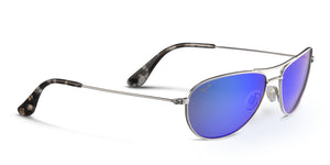 Maui Jim Baby Beach 245 Sunglasses<span>- Silver with Polarized Blue Hawaii Lens</span>