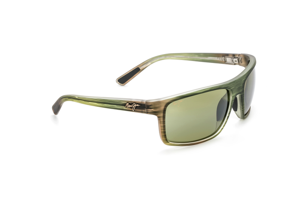 Maui Jim Byron Bay 746 Sunglasses Matte Green Stripe Rubber w Maui