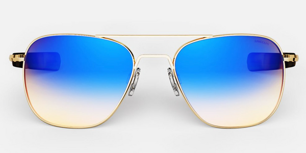 Randolph Aviator Sunglasses AF244 AF211 23K Gold Northern Lights Flight Sunglasses