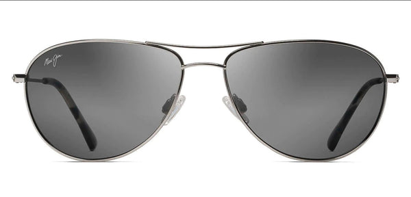 Maui Jim Sea House 772 Silver with Polarized Neutral Grey Lenses Flight Sunglasses