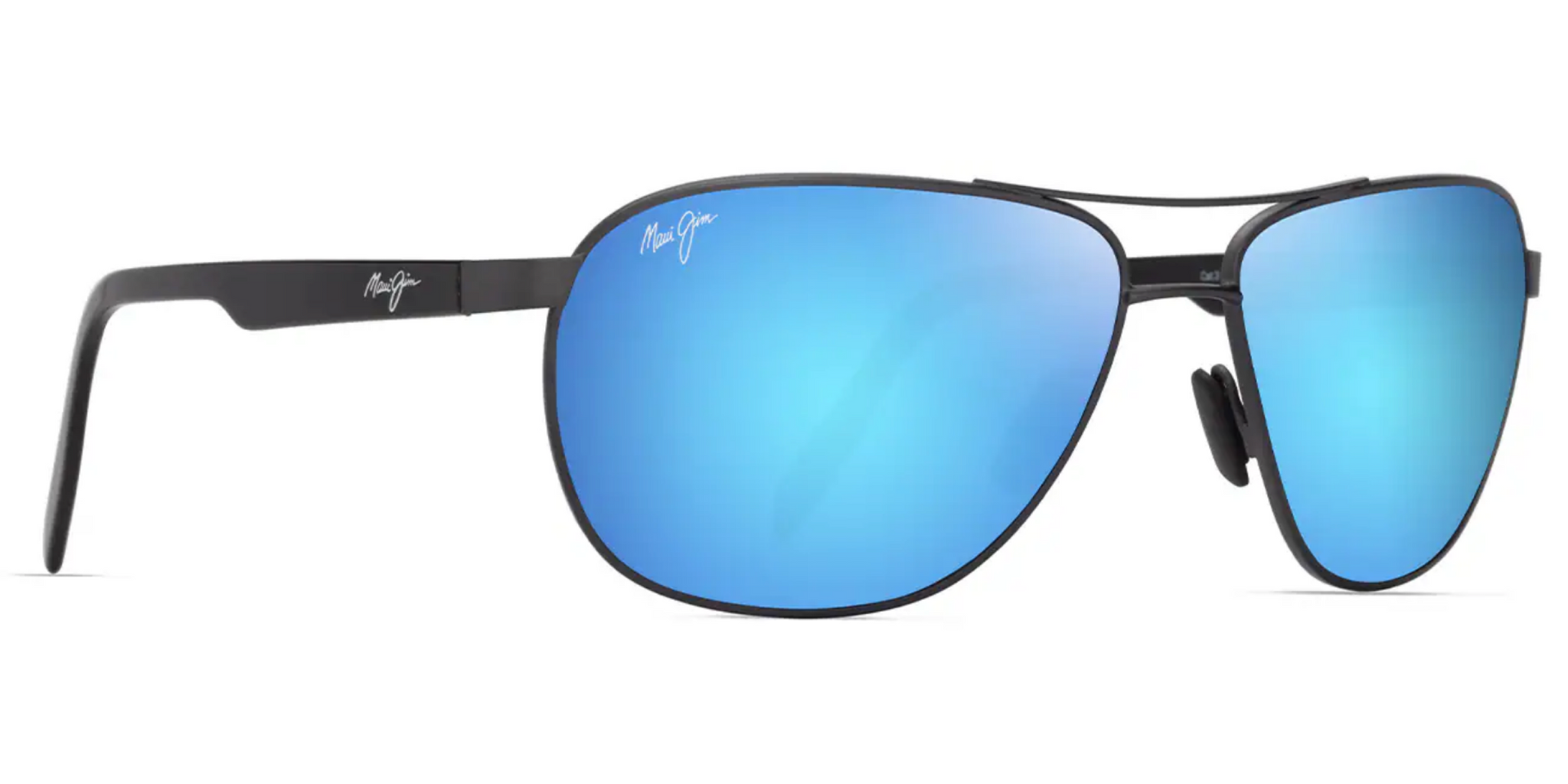 Maui Jim Castles 728 Sunglasses Matte Black with Polarized Neutral Grey Lens