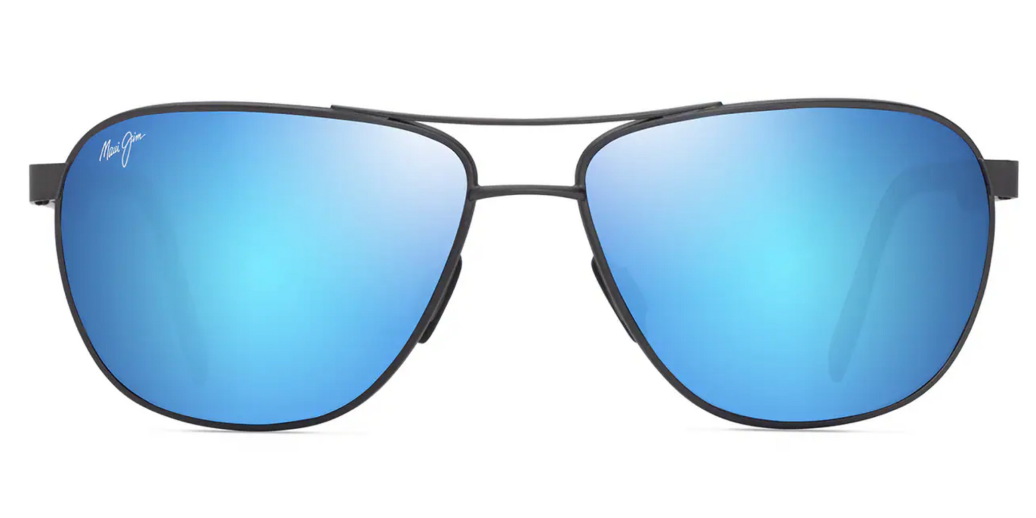 Maui Jim Castles 728 Sunglasses Matte Black with Polarized Neutral Grey Lens