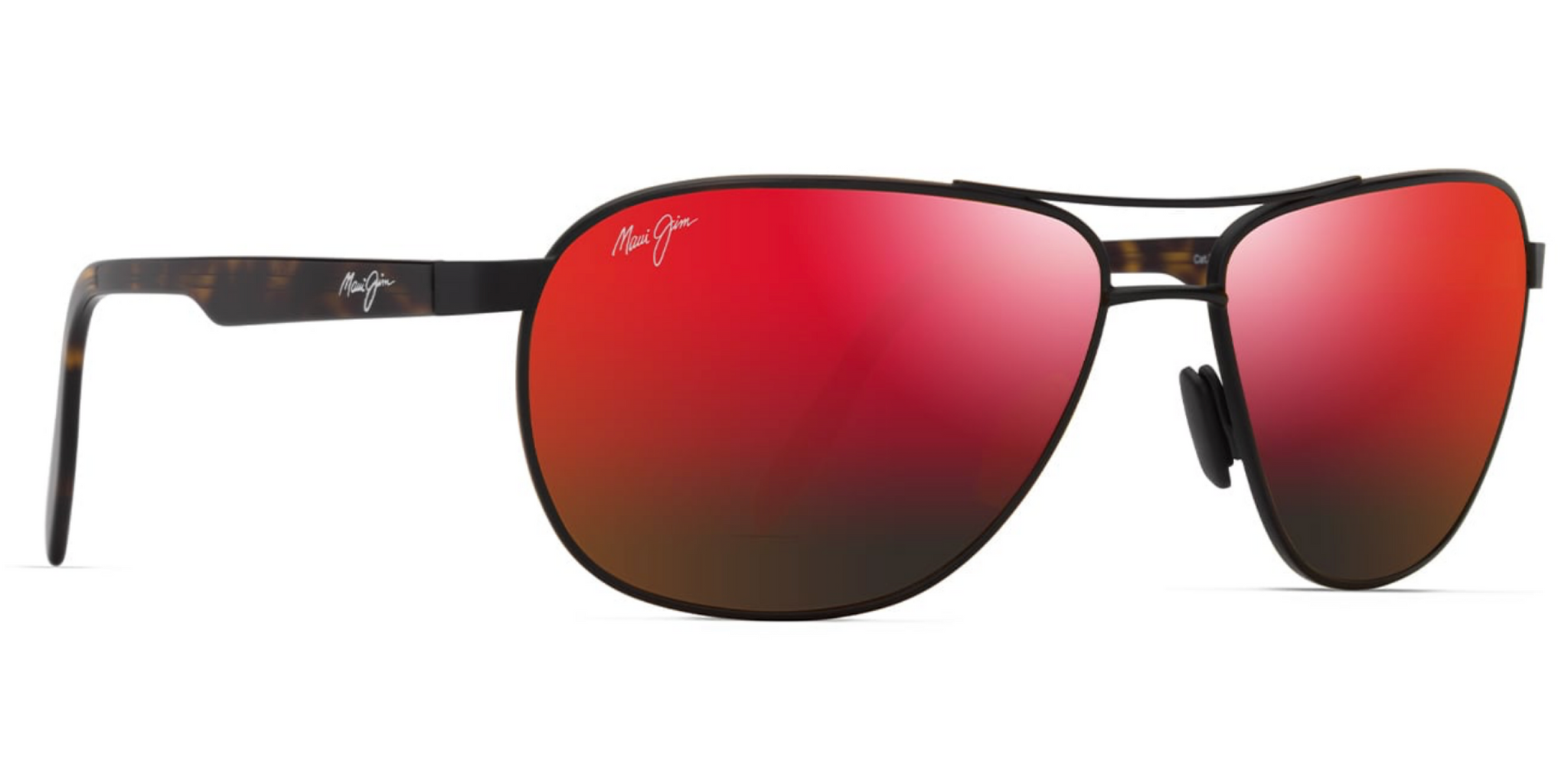Maui Jim Castles 728 Sunglasses Matte Black with Polarized Neutral Grey Lens