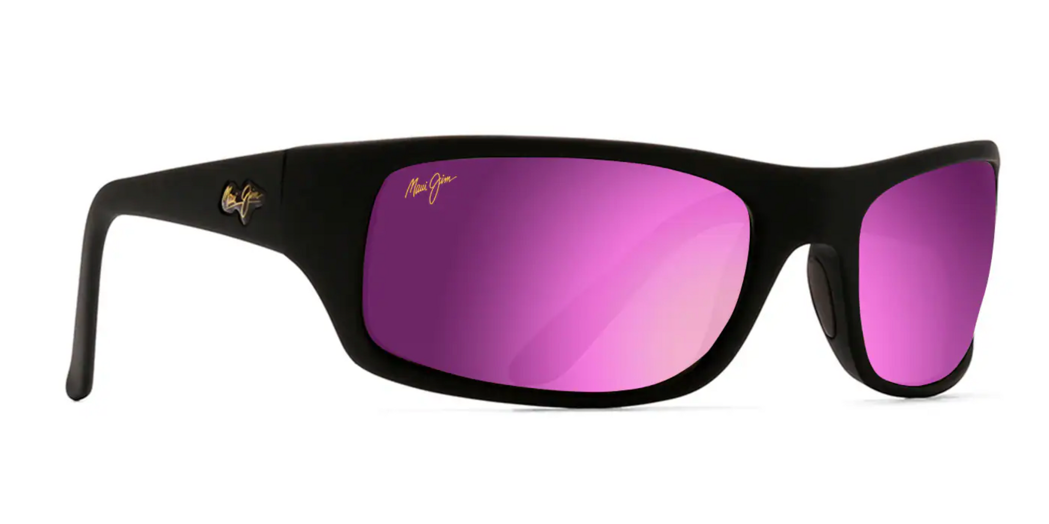 Maui Jim Peahi 202 Sunglasses Matte Black with HCL Bronze Lenses Flight Sunglasses