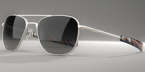 Randolph Aviator Satin Collection Sunglasses