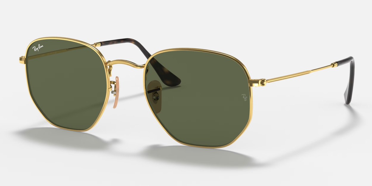 Metallic gold wayfarer sunglasses on sale