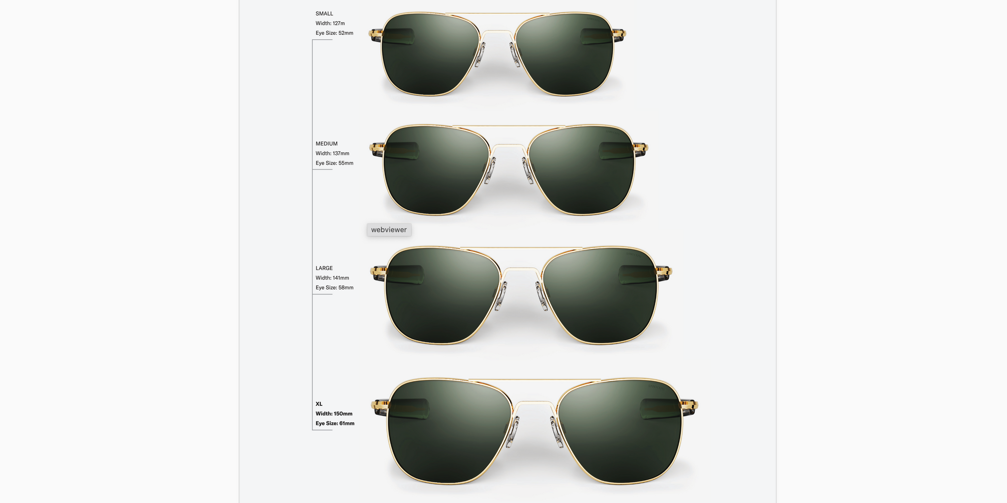 How big is 55mm sunglasses sales