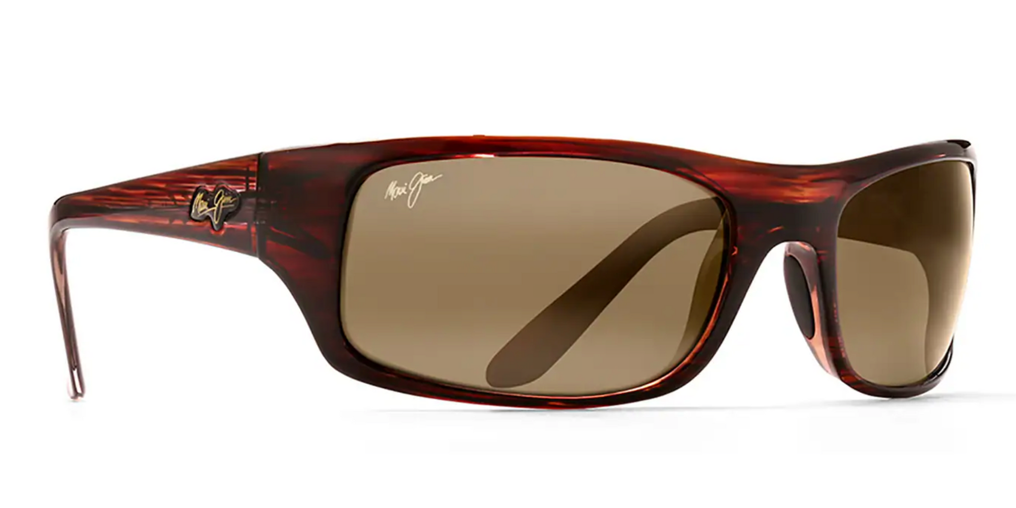 Maui Jim Peahi 202 Sunglasses Matte Black with HCL Bronze Lenses Flight Sunglasses