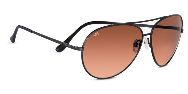 Serengeti Large Aviator 5222 - Matte Black,Drivers Gradient