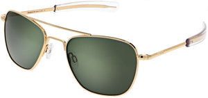 Randolph Aviator Sunglasses<span>- 23K Gold, AGX Green Lenses</span>