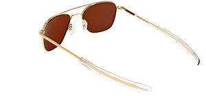 Randolph Aviator Sunglasses<span>- 23K Gold, American Tan Mineral Glass</span>
