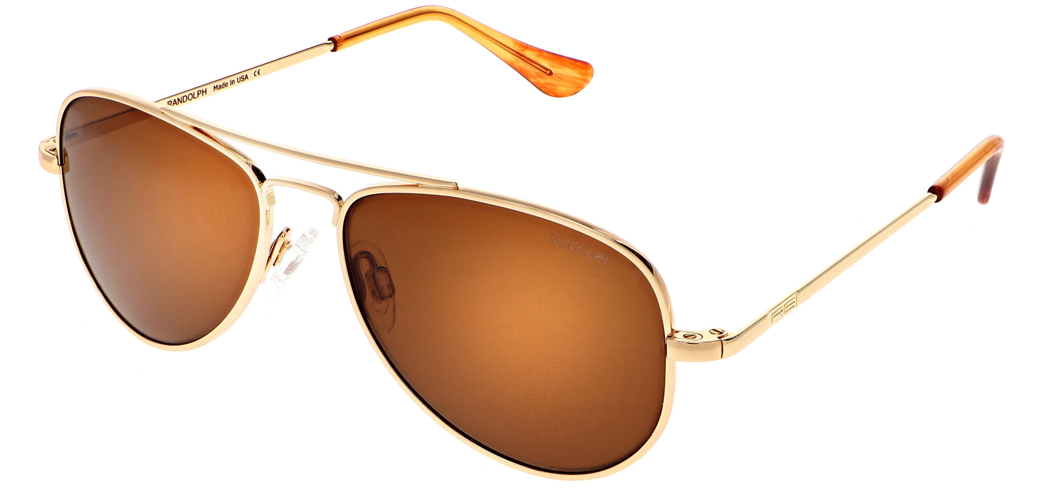 Randolph Concorde Sunglasses- 23K Gold, American Tan: CR234, CR235