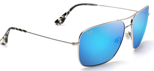 Maui Jim Cook Pines 774 Sunglasses<span>- Silver with Polarized Blue Hawaii Lens</span>