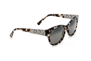 Maui Jim Monstera Leaf 747 Sunglasses<span>- White Tokyo with 24K White Gold, Neutral Grey Polarized Lens</span>
