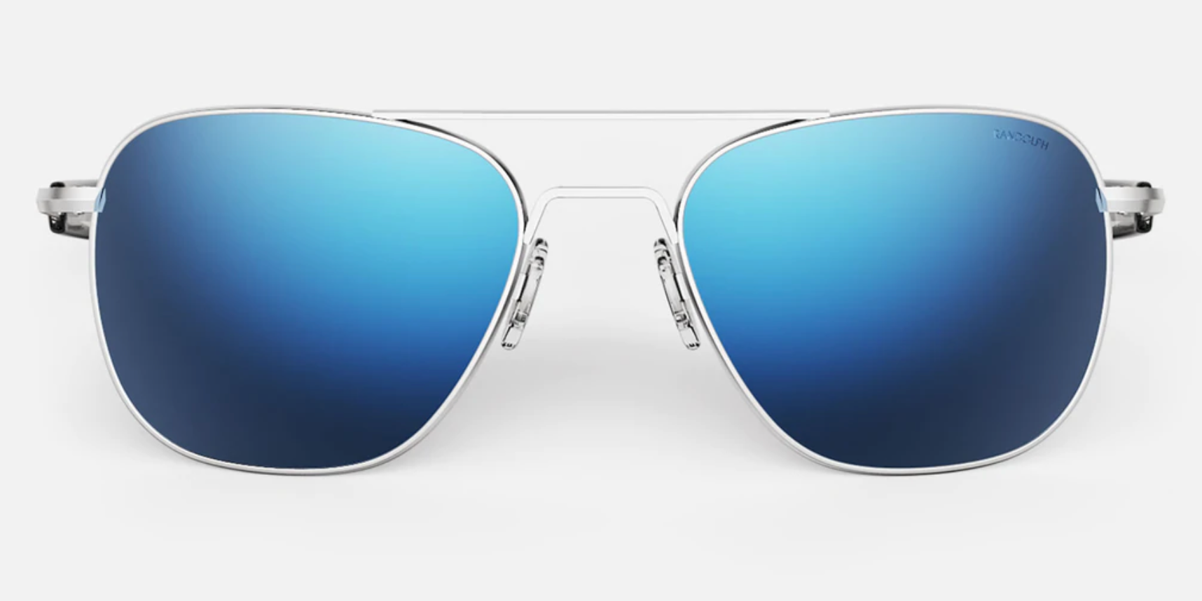 Chrome aviator sunglasses mirrored on sale