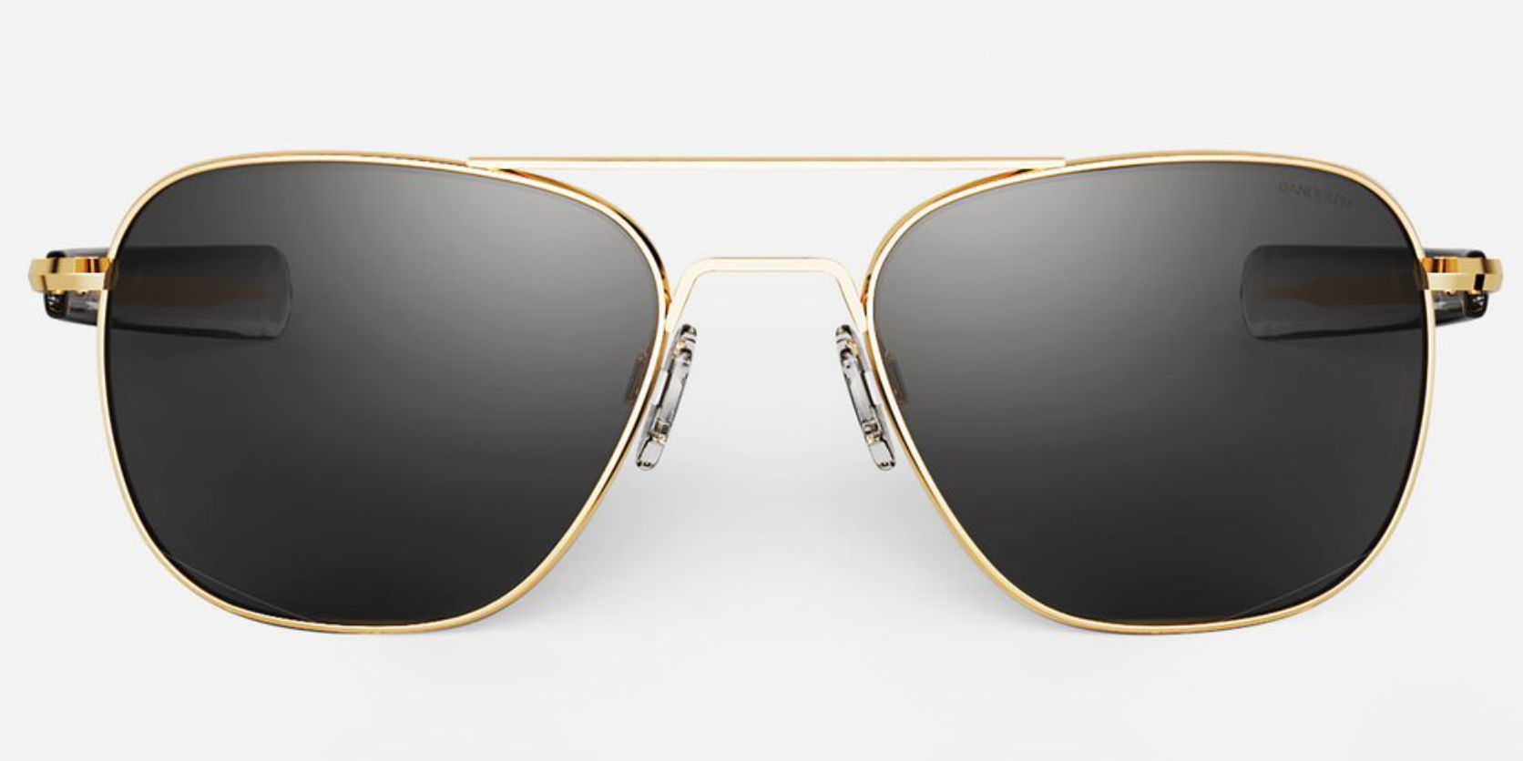 Randolph Aviator Sunglasses AF055 23K Gold with American Gray