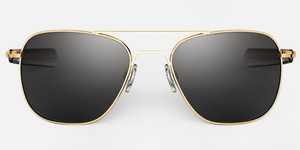 Randolph Aviator Sunglasses<span>- 23K Gold, American Gray Mineral Glass Lenses</span>