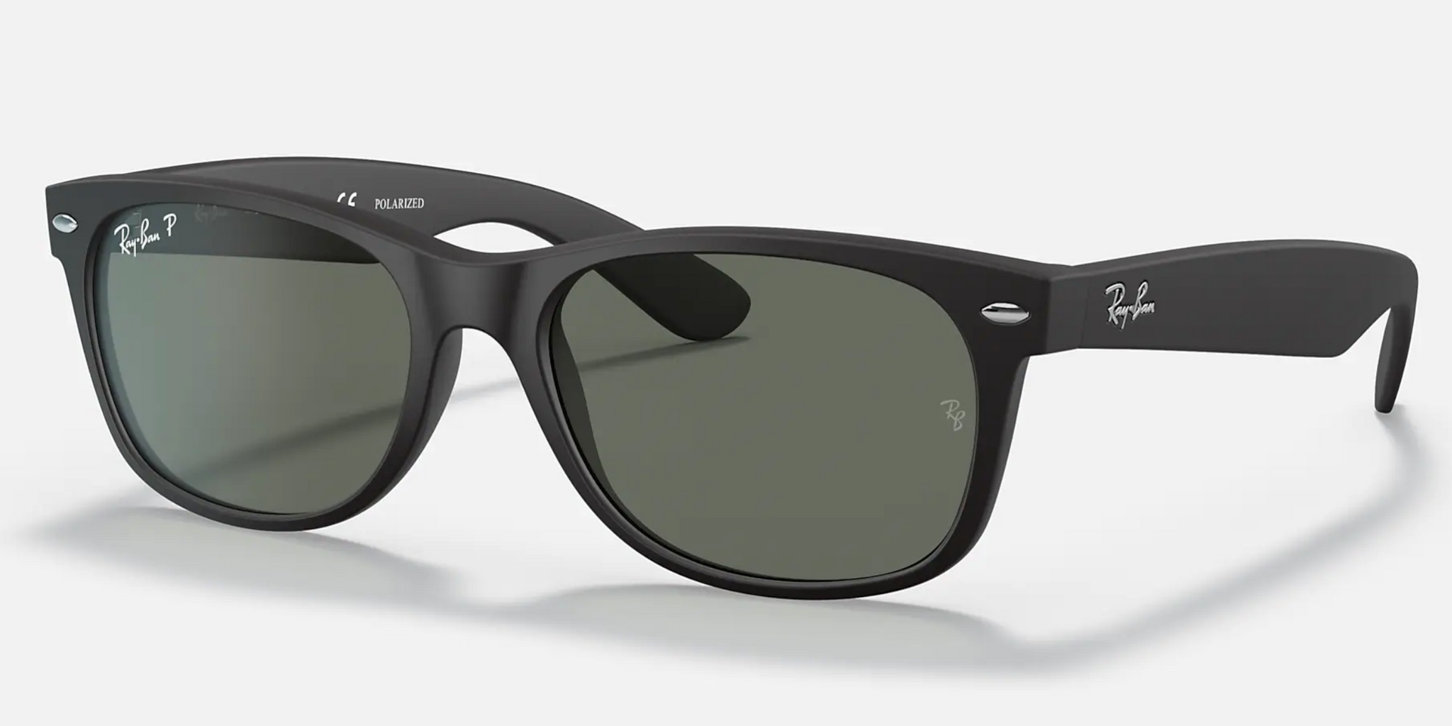 Ray-Ban New Wayfarer Black Sunglasses RB2132 - Flight Sunglasses
