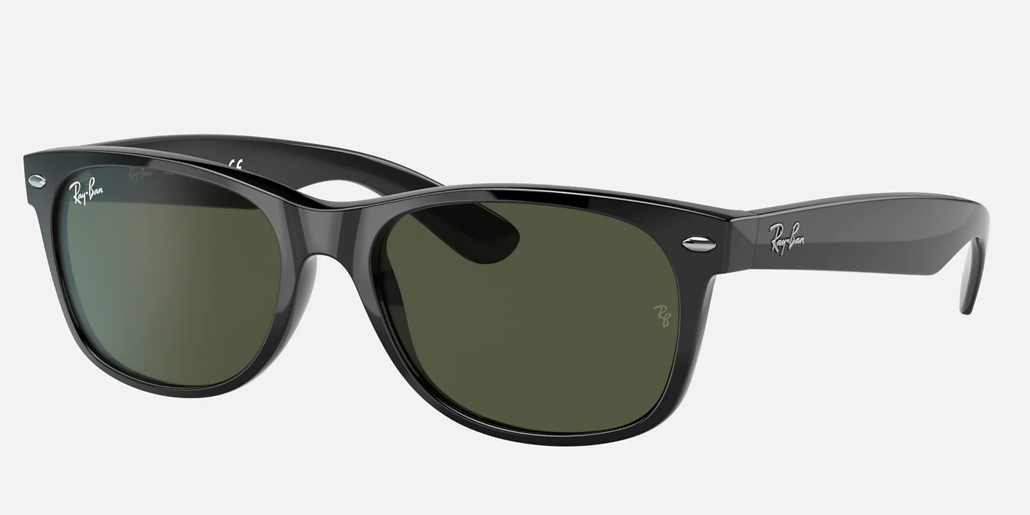 tyv bundt Samme Ray-Ban New Wayfarer Black Classic Sunglasses RB2132 - Flight Sunglasses