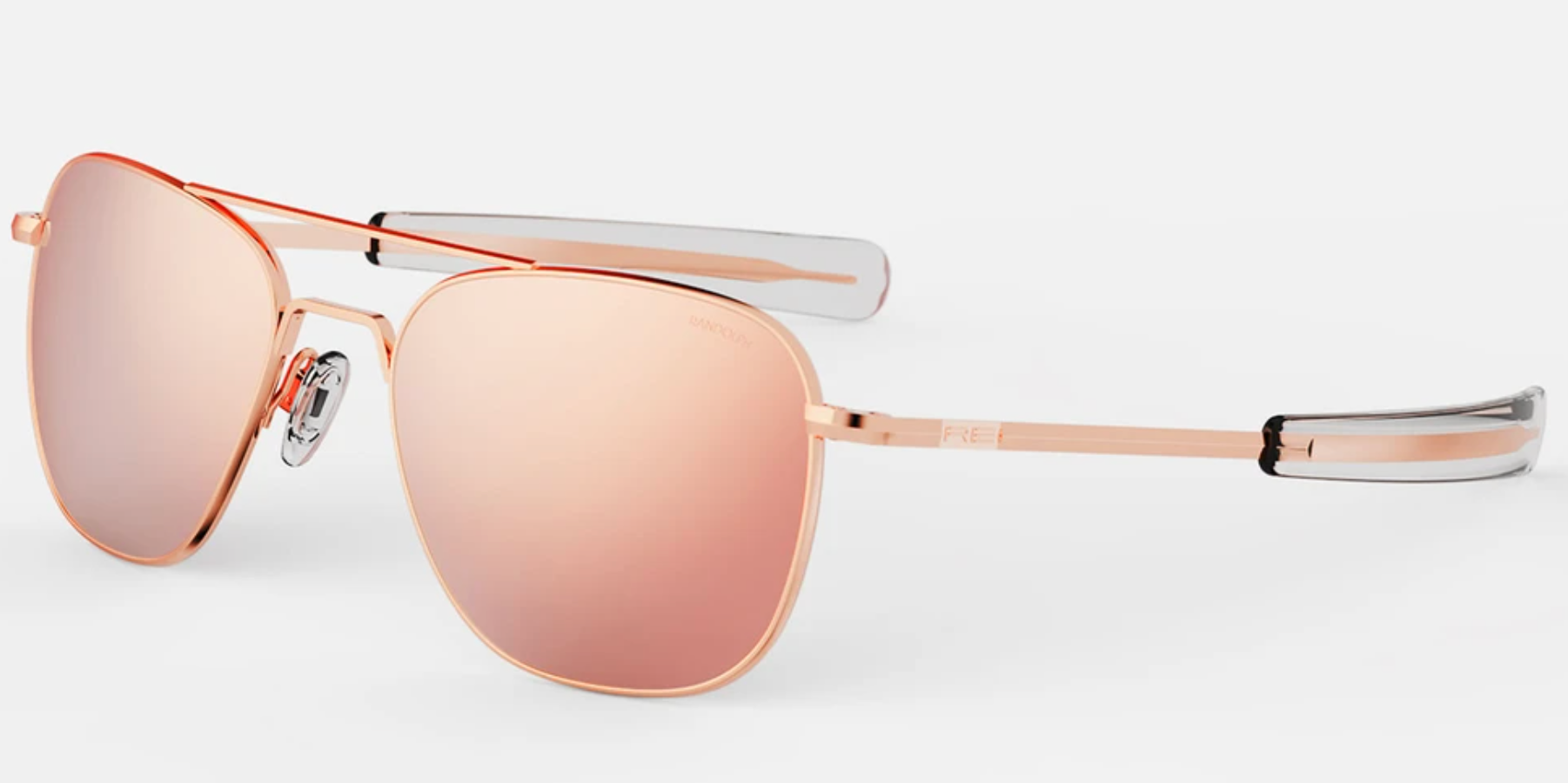 Randolph Aviator Sunglasses Rose Gold MODELS AF162 AF242 AF273 Flight Sunglasses