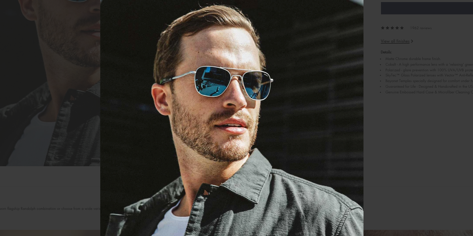 Randolph Aviator Single Vision Prescription Atlantic Cobalt