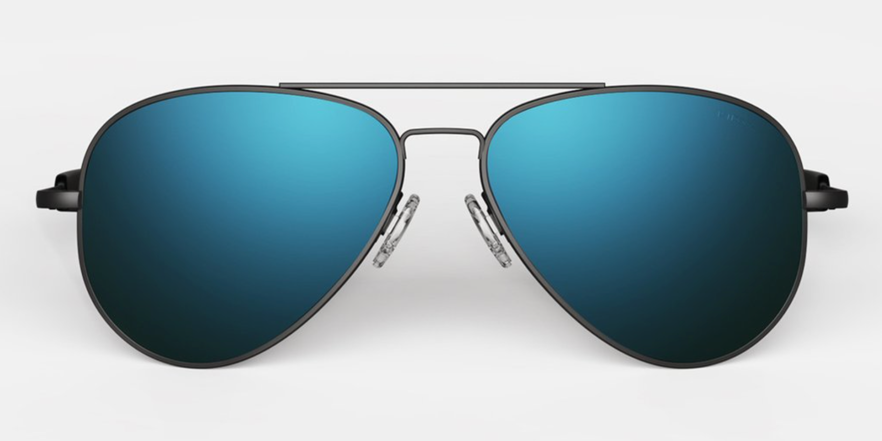 Blue mirror top glass sunglasses