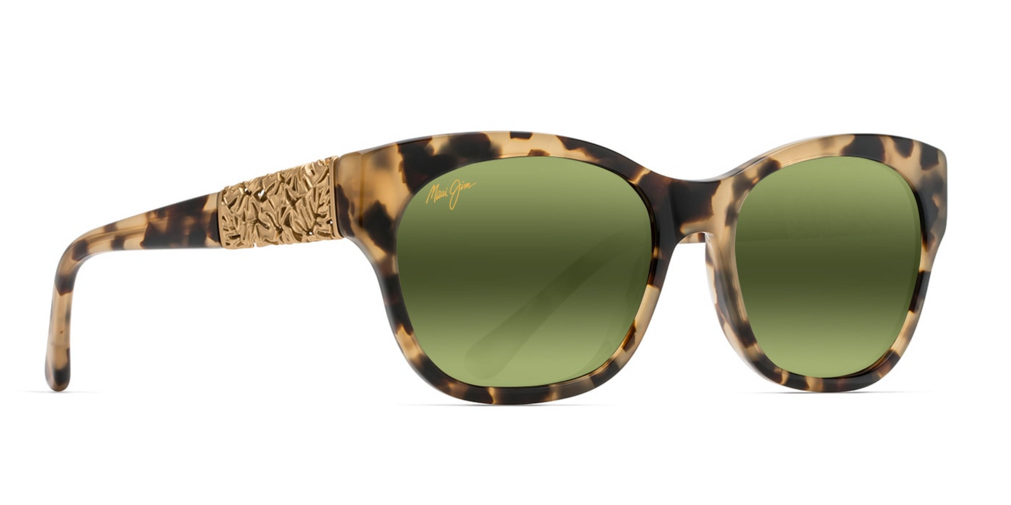 Maui Jim Monstera Leaf 747 Honey Havana w 24K Yellow Gold Bronze