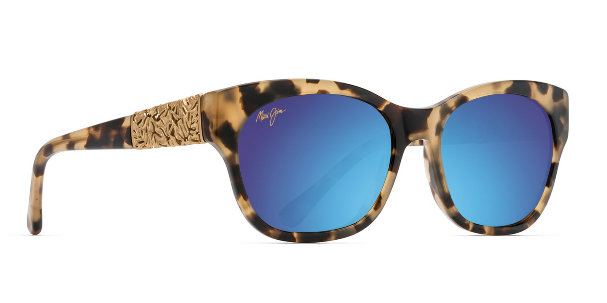 Maui Jim Monstera Leaf 747 Honey Havana w 24K Yellow Gold Bronze