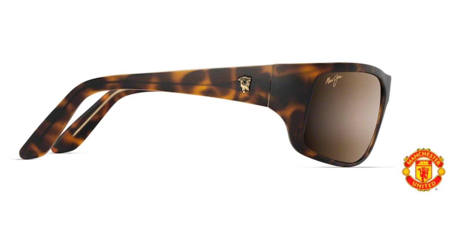 Maui Jim Peahi 202 Sunglasses Matte Black Rubber with Polarized Blue Hawaii Lens