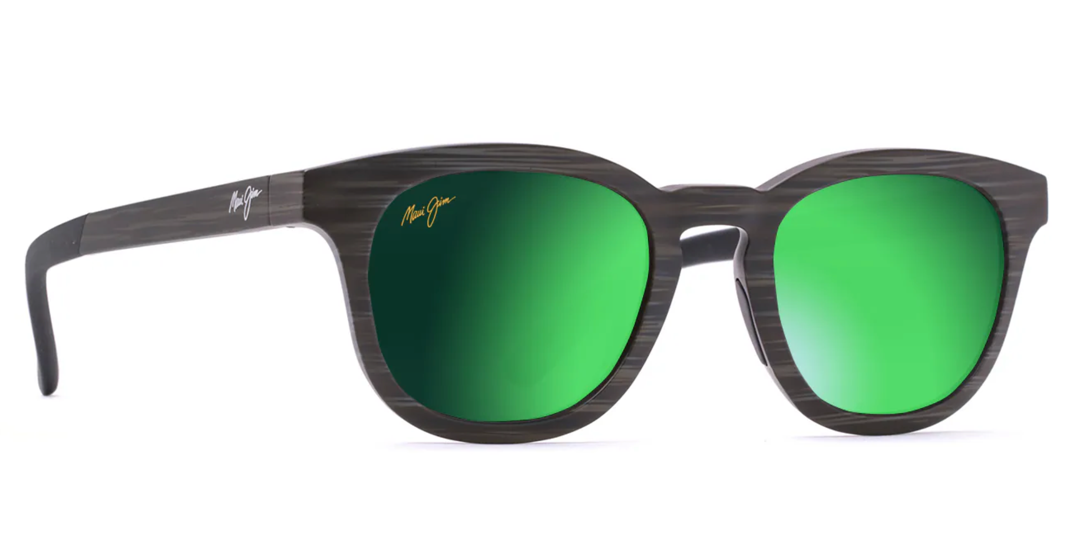 Maui Jim ラウンドサングラス ゴールド/グリーン Onshore Polarized - Coastal Comfort | Shop Maui Jim Sunglasses