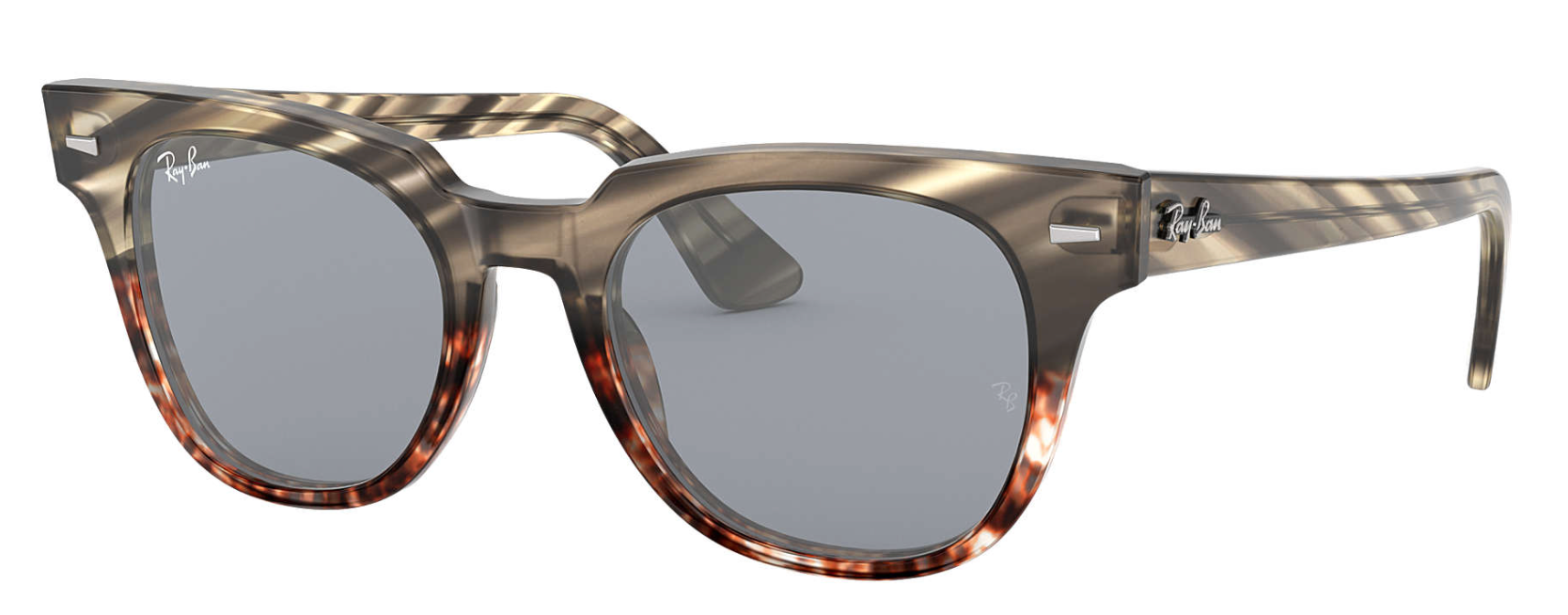 店舗良い Ray-Ban Meteor RB2168 Sunglasses- Striped Grey Gradient 小物