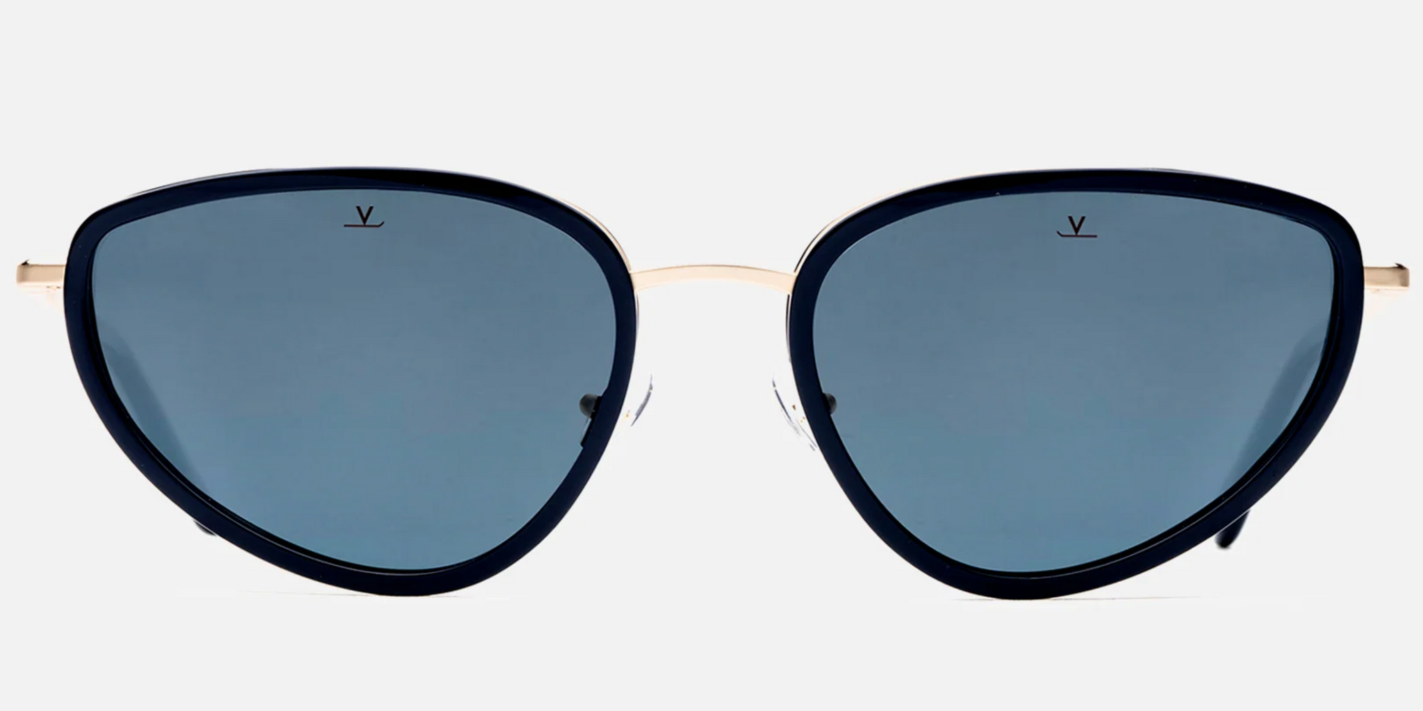 BOSS - Steel sunglasses with blue lenses and sleeves