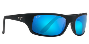 Maui Jim Peahi 202 Sunglasses<span>- Matte Black Rubber with Polarized Blue Hawaii Lens</span>