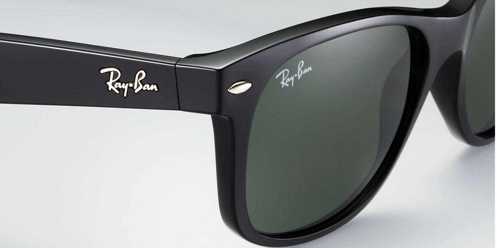 Ray-Ban New Wayfarer Black Classic Sunglasses RB2132 - Flight Sunglasses